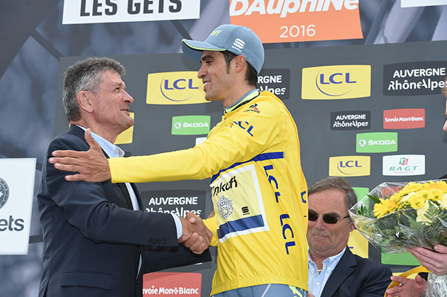 Alberto Contador and Bernard Thevenet